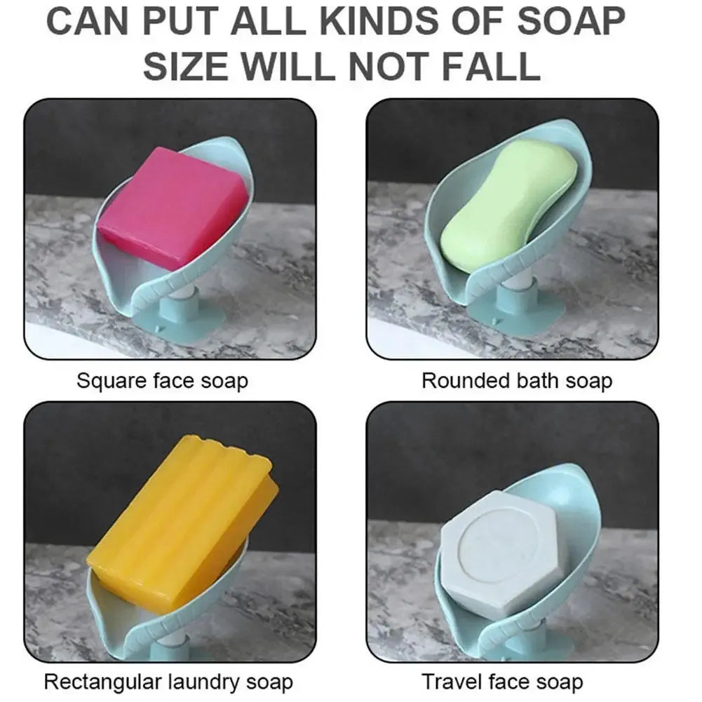 Portable Anti-slip Soap Holder Leaf Shape - লিফ শেইপ পোর্টেবল সোপ হোল্ডার