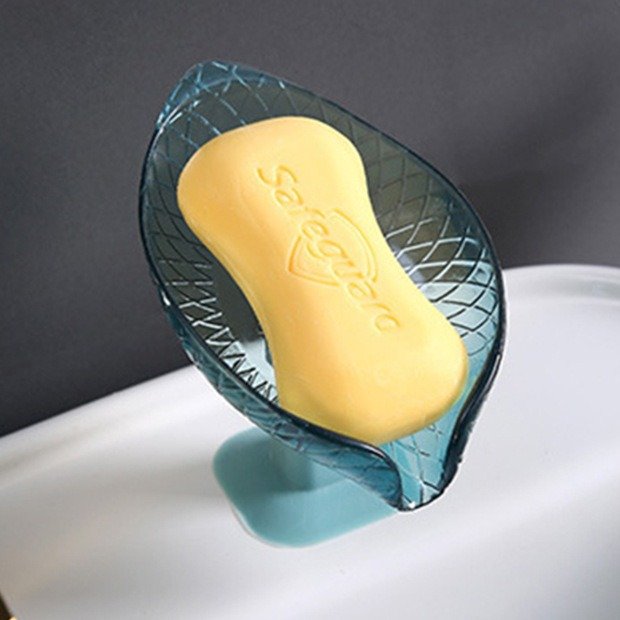 Portable Anti-slip Soap Holder Leaf Shape - লিফ শেইপ পোর্টেবল সোপ হোল্ডার