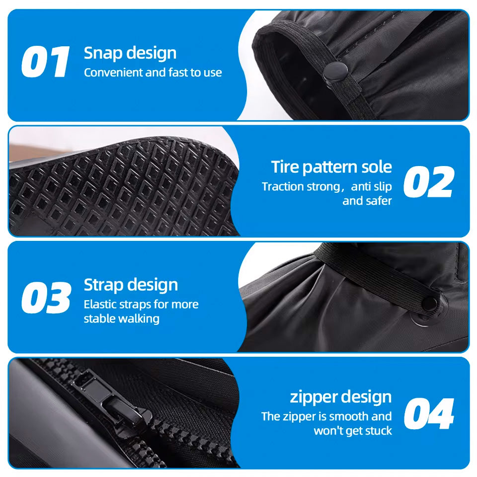 Shoe Rain Cover - Waterproof & Reusable Long Shoe Cover For Man & Women