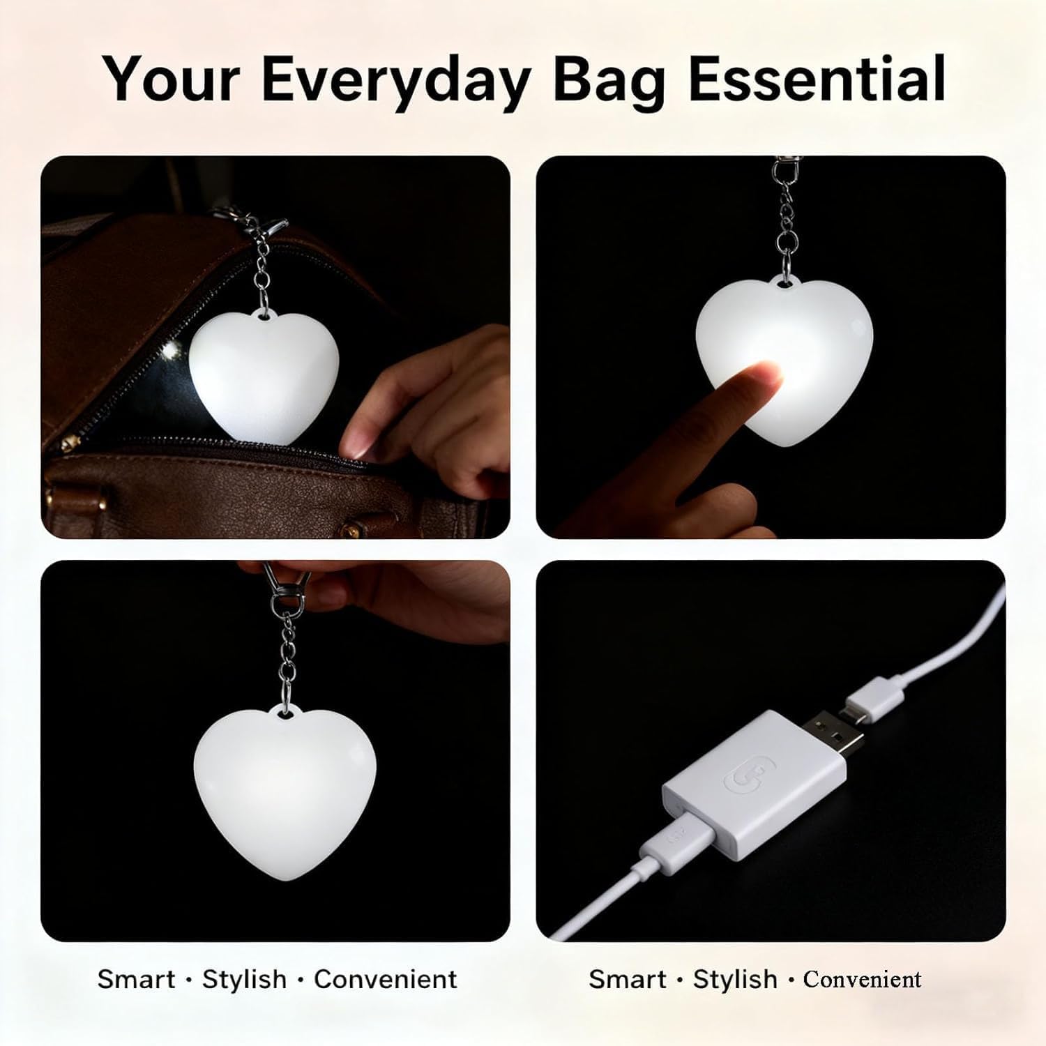 Rechargeable Smart Bag Light™ | Automatic LED Handbag Finder Light