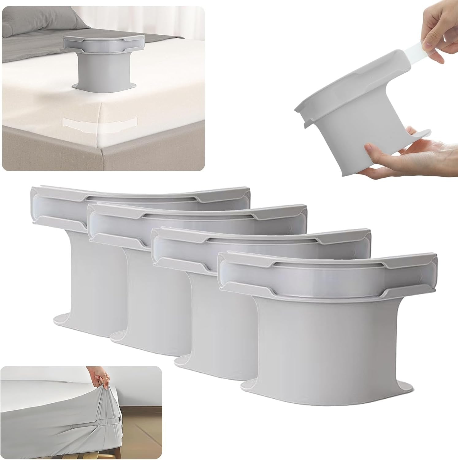 Smart Bedsheet Lock Holder for All Mattress Sizes (4 Pieces) – No More Sheet Slipping!