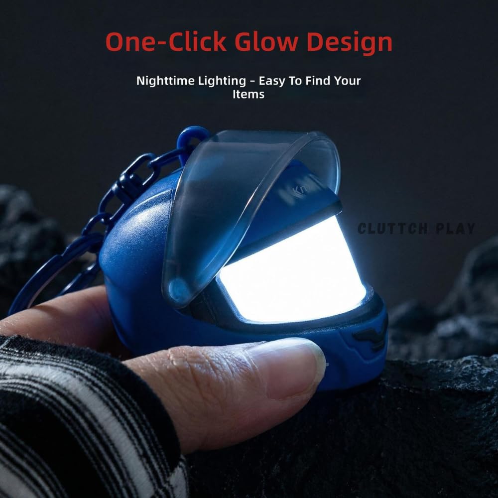 Bike Helmet Keychain – Mini Helmet Keyring with Bright Light