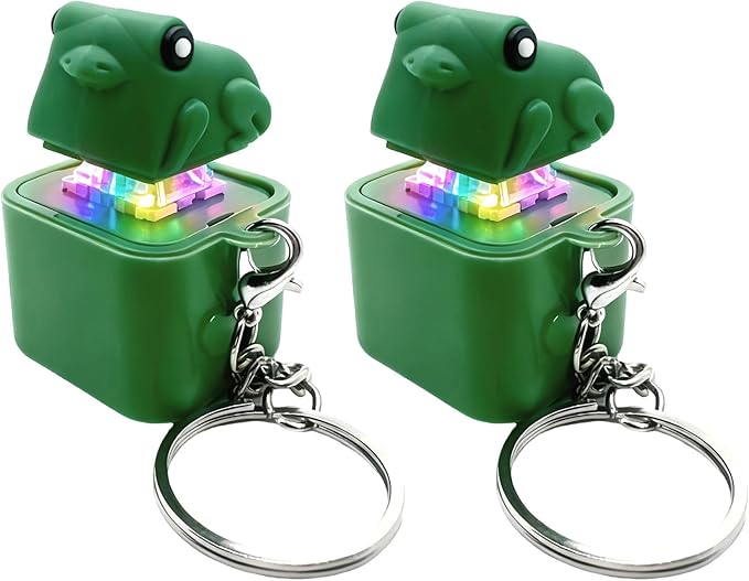 Creative Frog Sound & Light Keychain – Stress Relief Gadget