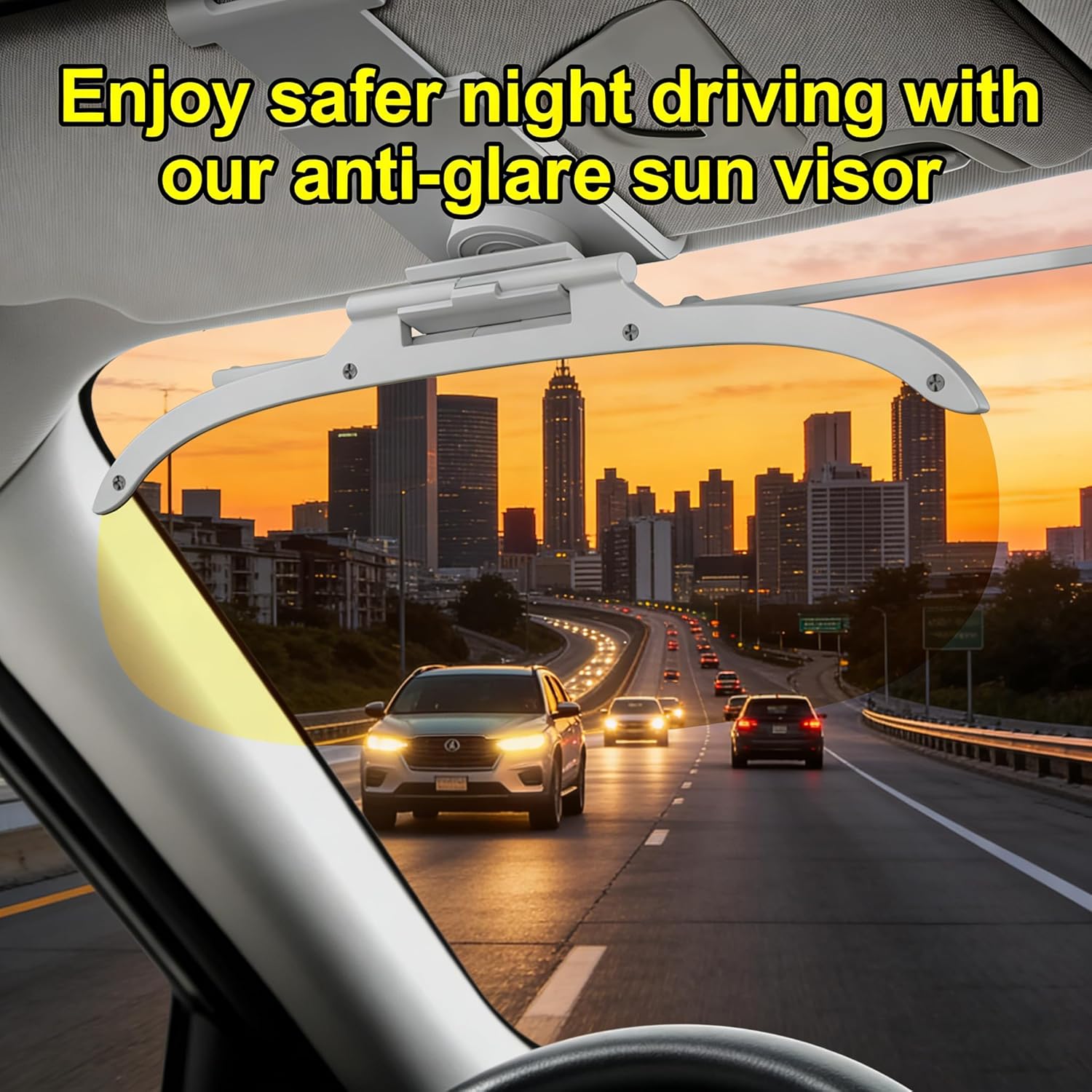 Car Visor Sun Shade Extender – Day & Night Anti-Glare Protection