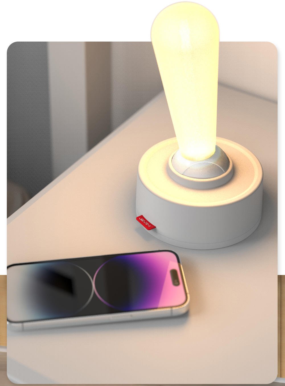 Joystick LED Table Lamp – Rechargeable, Adjustable & Multi-Purpose