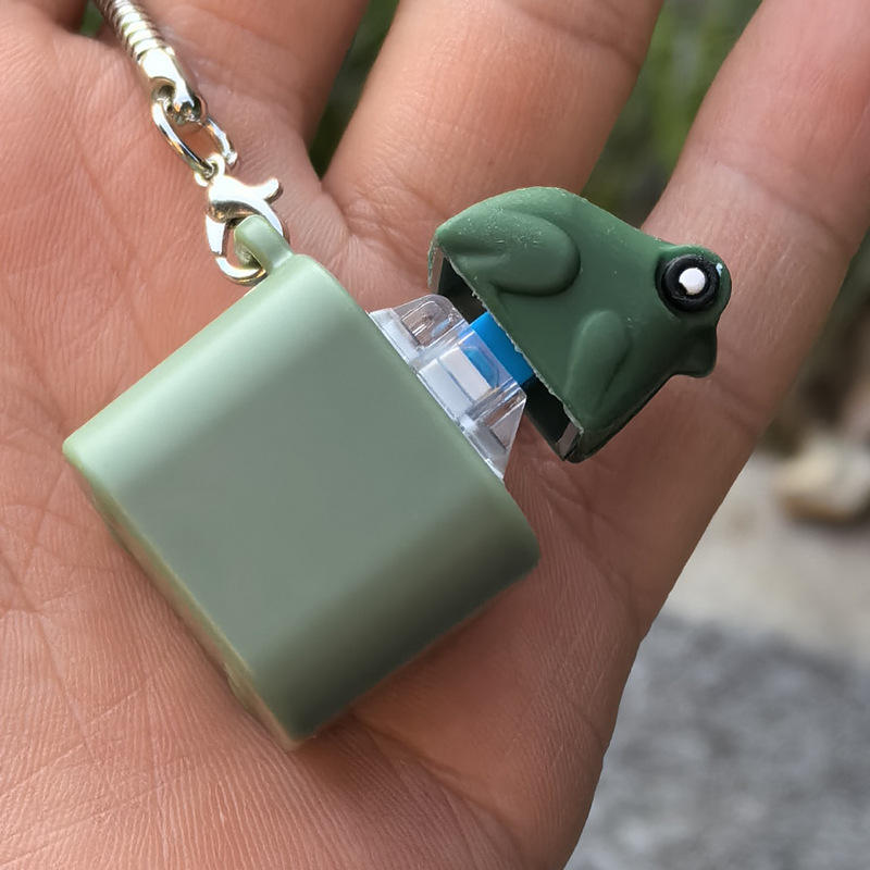 Creative Frog Sound & Light Keychain – Stress Relief Gadget