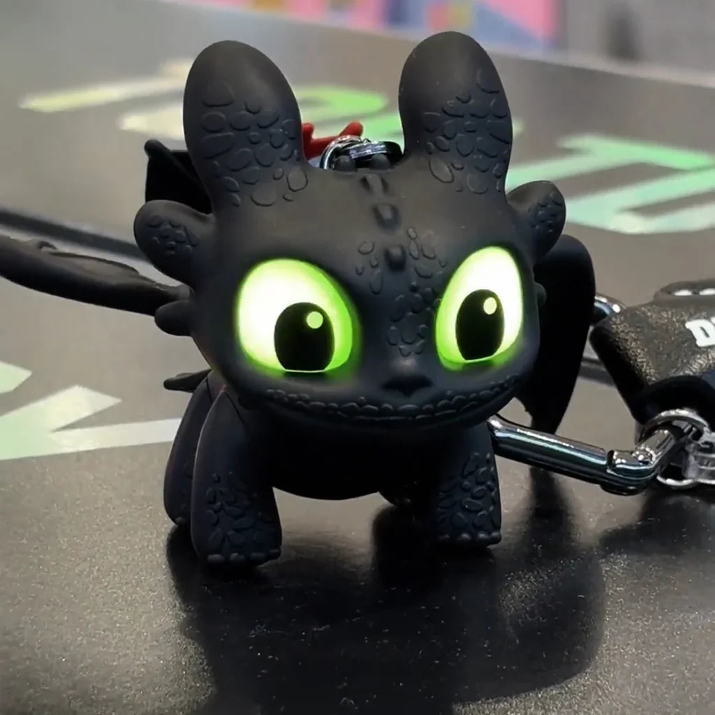 Toothless Light-Up Night Fury/White Fury Keychain